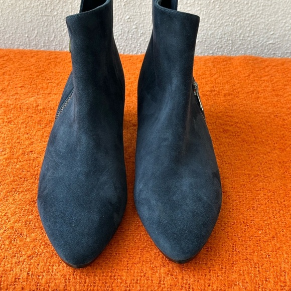 Vaneli Navy Suede Ankle Booties - Picture 2 of 5